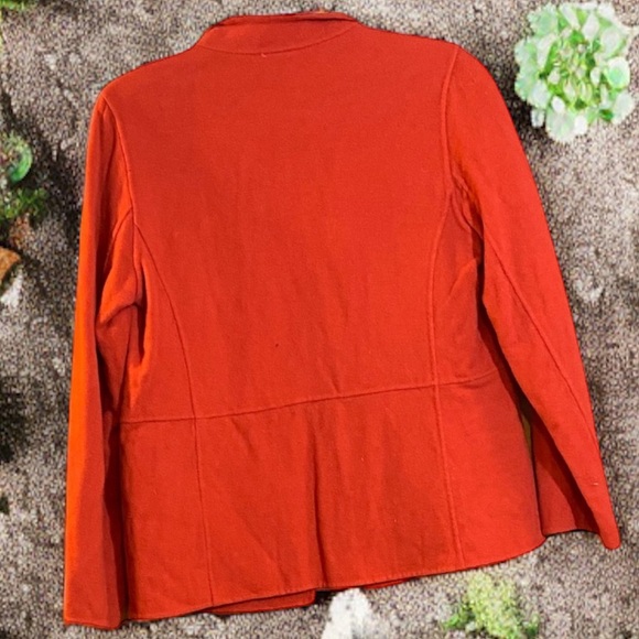 3/$15 Eileen Fisher Orange Button Up Jacket - Picture 2 of 5